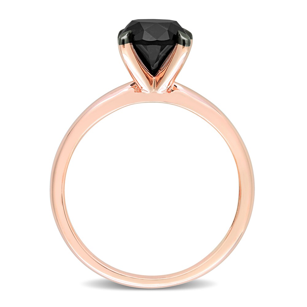Black Diamond Solitaire Engagement Ring 2 ct tw Round-cut 14K Rose Gold wKVjJCbu Black Diamond Solitaire Engagement Ring 2 ct tw Round-cut 14K Rose Gold wKVjJCbu