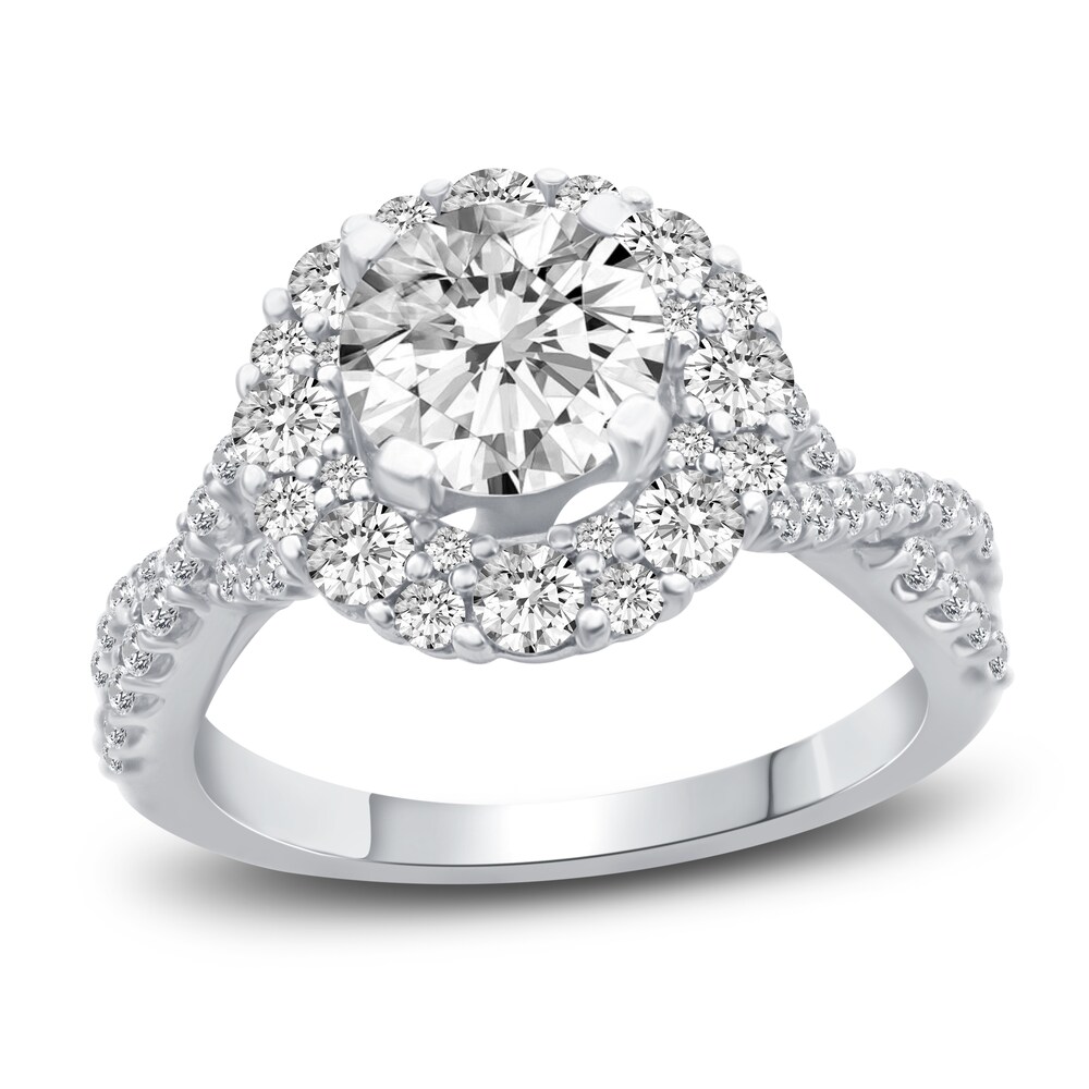 Diamond Engagement Ring 2-1/2 ct tw Round 14K White Gold wM7twnSW Diamond Engagement Ring 2-1/2 ct tw Round 14K White Gold wM7twnSW