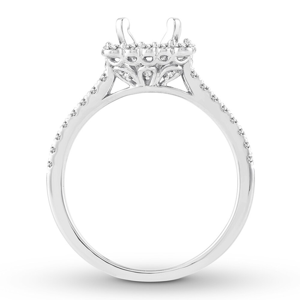 Diamond Engagement Ring Setting 3/8 ct tw Round 14K White Gold wXR3743m Diamond Engagement Ring Setting 3/8 ct tw Round 14K White Gold wXR3743m