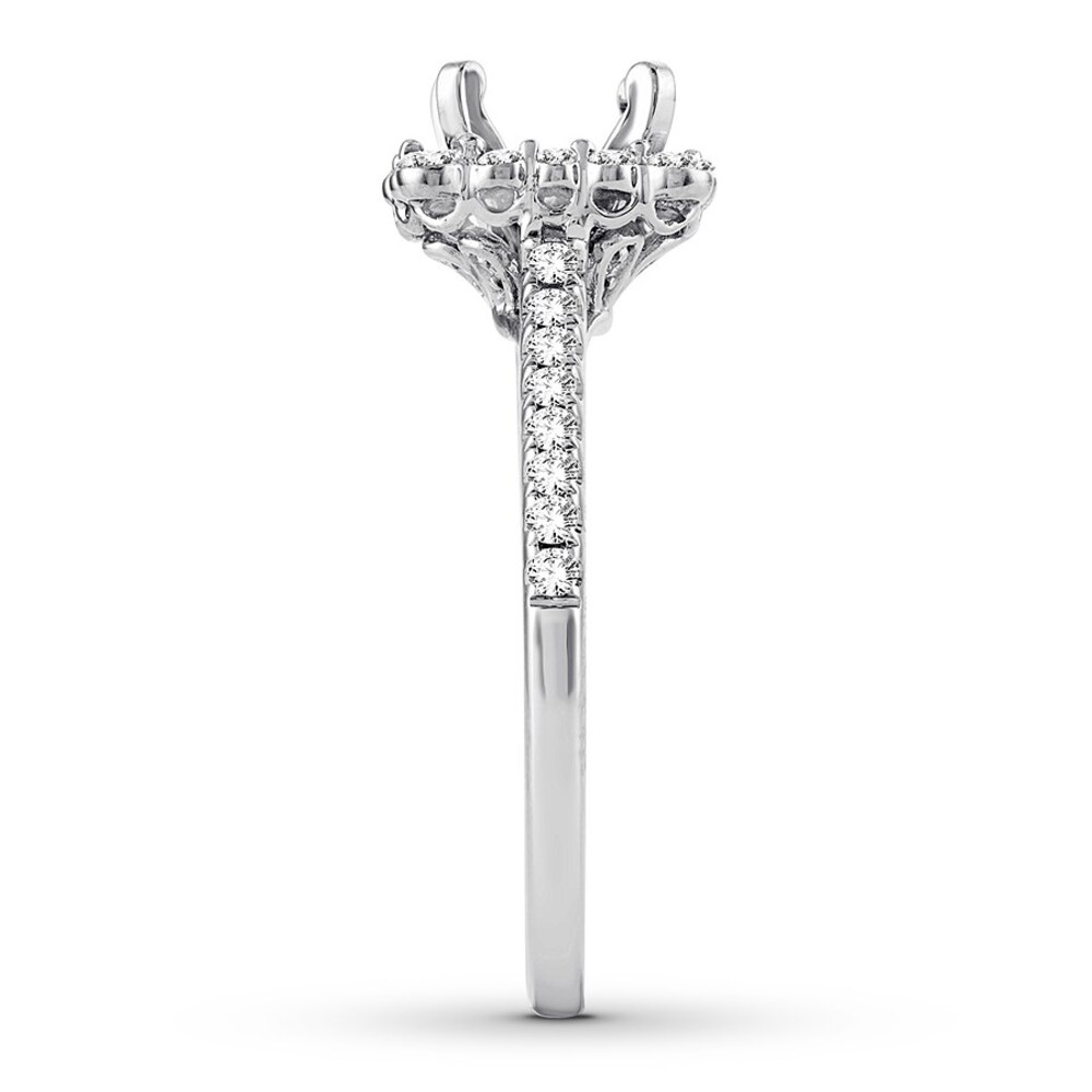 Diamond Engagement Ring Setting 3/8 ct tw Round 14K White Gold wXR3743m Diamond Engagement Ring Setting 3/8 ct tw Round 14K White Gold wXR3743m