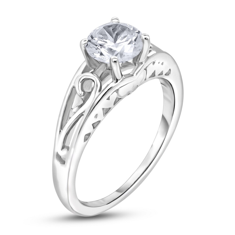 Diamond Solitaire Scroll Engagement Ring 1 ct tw Round 14K White Gold (I2/I) wYTWoo1r Diamond Solitaire Scroll Engagement Ring 1 ct tw Round 14K White Gold (I2/I) wYTWoo1r