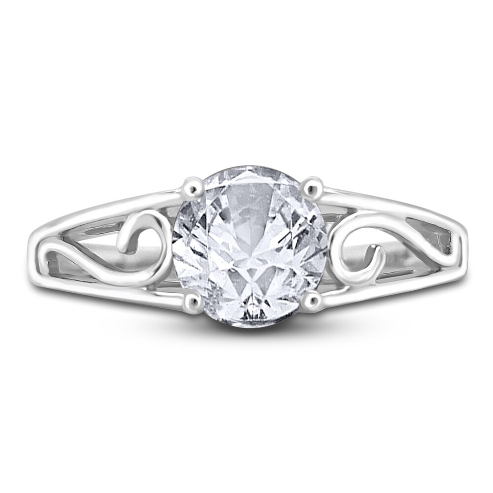 Diamond Solitaire Scroll Engagement Ring 1 ct tw Round 14K White Gold (I2/I) wYTWoo1r Diamond Solitaire Scroll Engagement Ring 1 ct tw Round 14K White Gold (I2/I) wYTWoo1r
