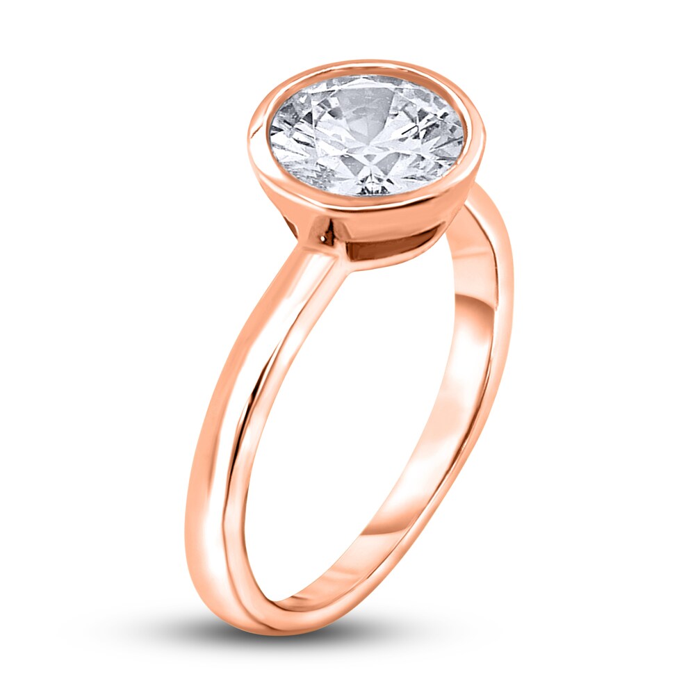 Diamond Solitaire Engagement Ring 2 ct tw Bezel-Set Round 14K Rose Gold (I2/I) wbGZWeaK Diamond Solitaire Engagement Ring 2 ct tw Bezel-Set Round 14K Rose Gold (I2/I) wbGZWeaK