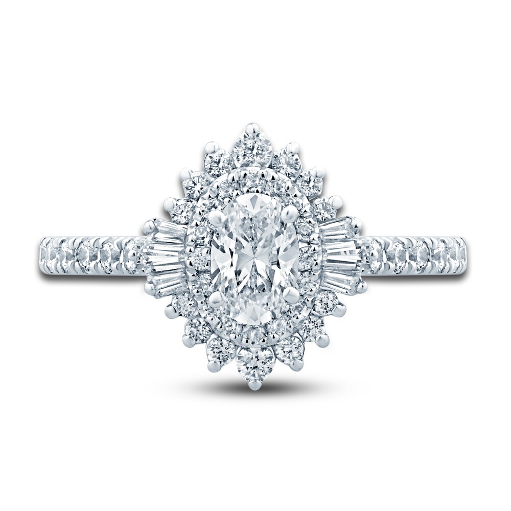 Pnina Tornai Diamond Engagement Ring 1-1/4 ct tw Oval/Baguette /Round 14K White Gold wn6aJNrg Pnina Tornai Diamond Engagement Ring 1-1/4 ct tw Oval/Baguette /Round 14K White Gold wn6aJNrg