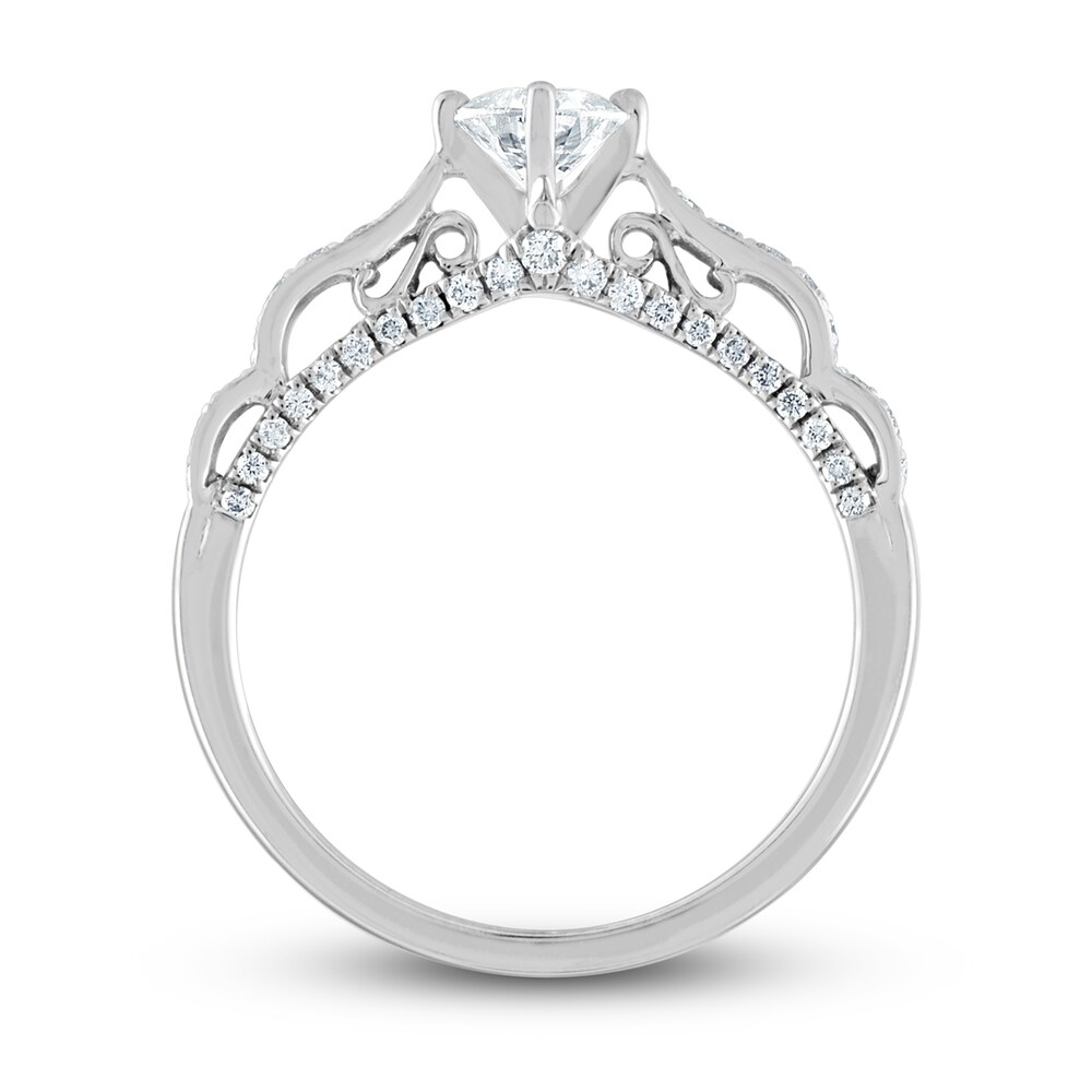 Diamond Engagement Ring 5/8 ct tw Round 14K White Gold wpyeViKy Diamond Engagement Ring 5/8 ct tw Round 14K White Gold wpyeViKy