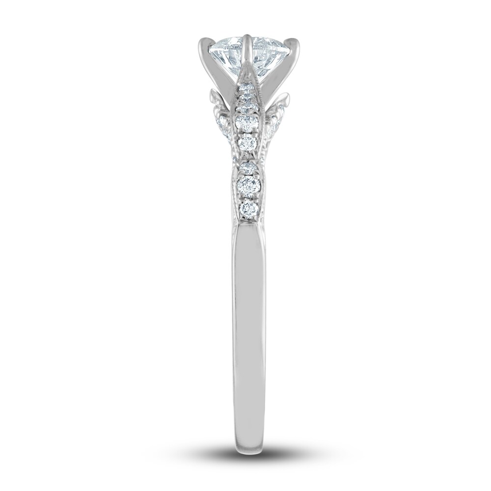 Diamond Engagement Ring 5/8 ct tw Round 14K White Gold wpyeViKy Diamond Engagement Ring 5/8 ct tw Round 14K White Gold wpyeViKy