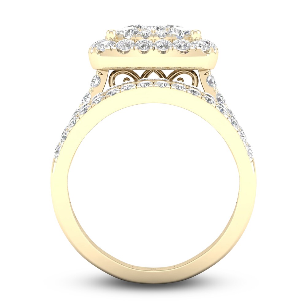 Diamond Cushion Bridal Set 2 ct tw Round 14K Yellow Gold wrWfJkZ9 Diamond Cushion Bridal Set 2 ct tw Round 14K Yellow Gold wrWfJkZ9