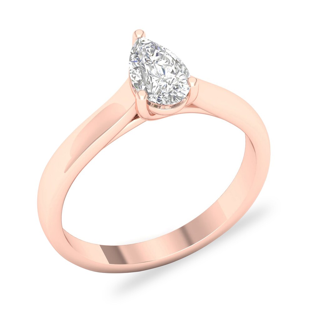 Diamond Solitaire Ring 3/4 ct tw Pear-shaped 14K Rose Gold (SI2/I) x2l2d3dr Diamond Solitaire Ring 3/4 ct tw Pear-shaped 14K Rose Gold (SI2/I) x2l2d3dr