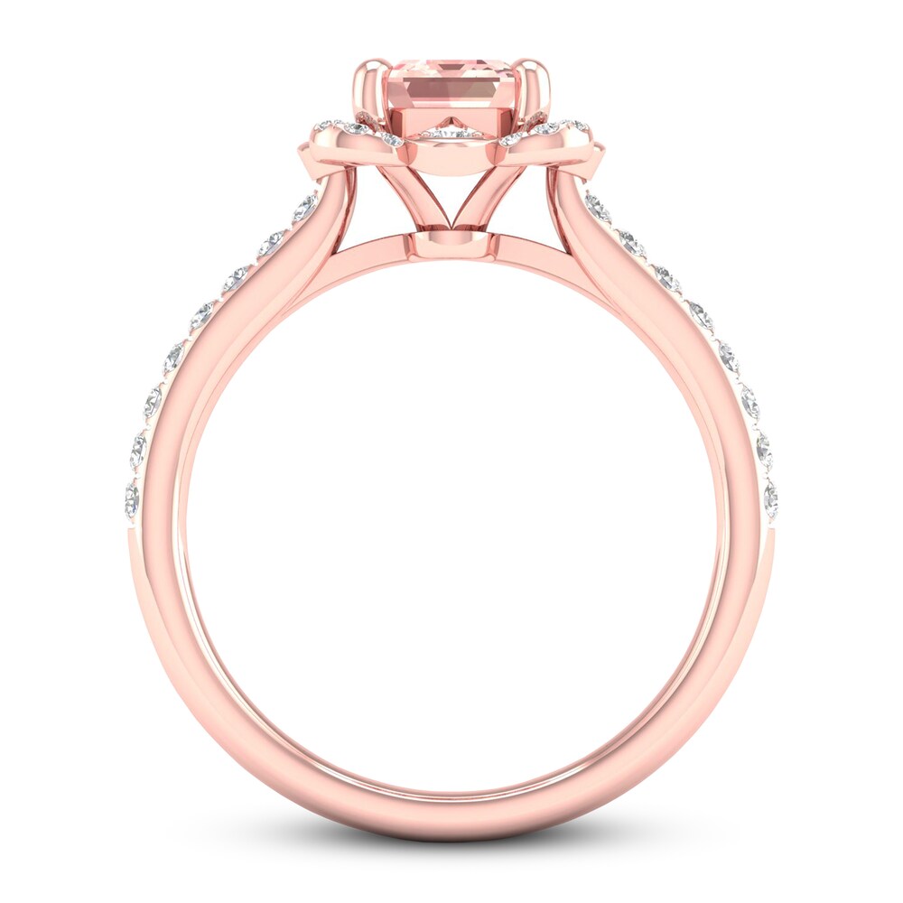 Natural Morganite Engagement Ring 1/4 ct tw Diamonds 14K Rose Gold xCb9ssAY Natural Morganite Engagement Ring 1/4 ct tw Diamonds 14K Rose Gold xCb9ssAY