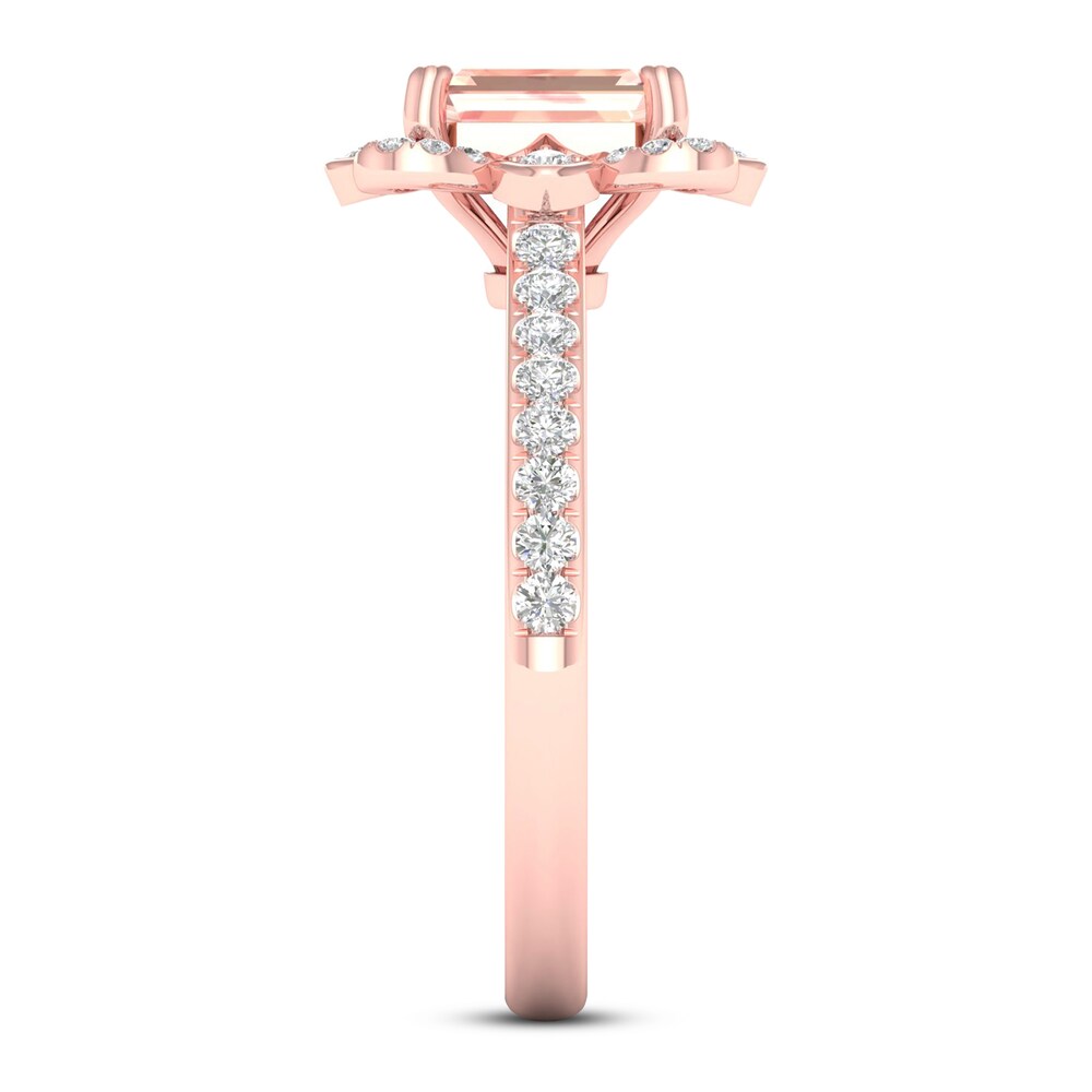 Natural Morganite Engagement Ring 1/4 ct tw Diamonds 14K Rose Gold xCb9ssAY Natural Morganite Engagement Ring 1/4 ct tw Diamonds 14K Rose Gold xCb9ssAY