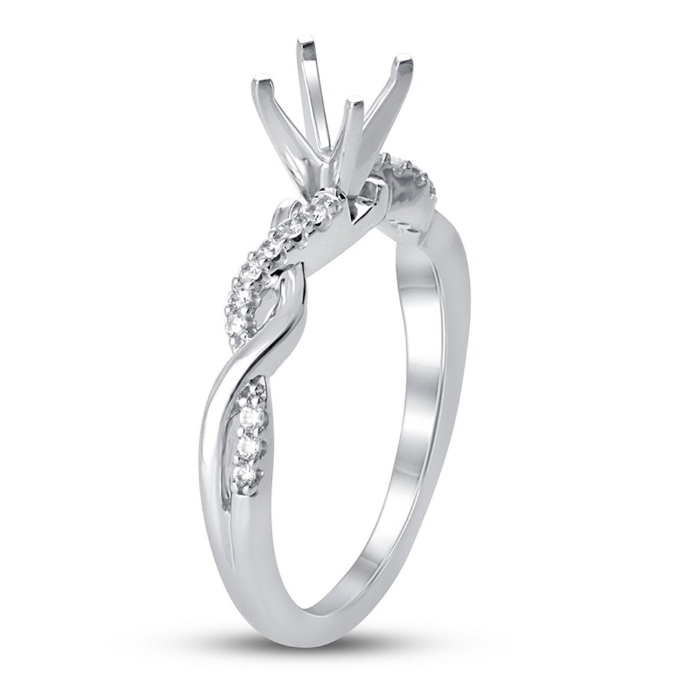 Diamond Ring Setting 1/8 ct tw Round-cut Platinum xD0T1BLX Diamond Ring Setting 1/8 ct tw Round-cut Platinum xD0T1BLX