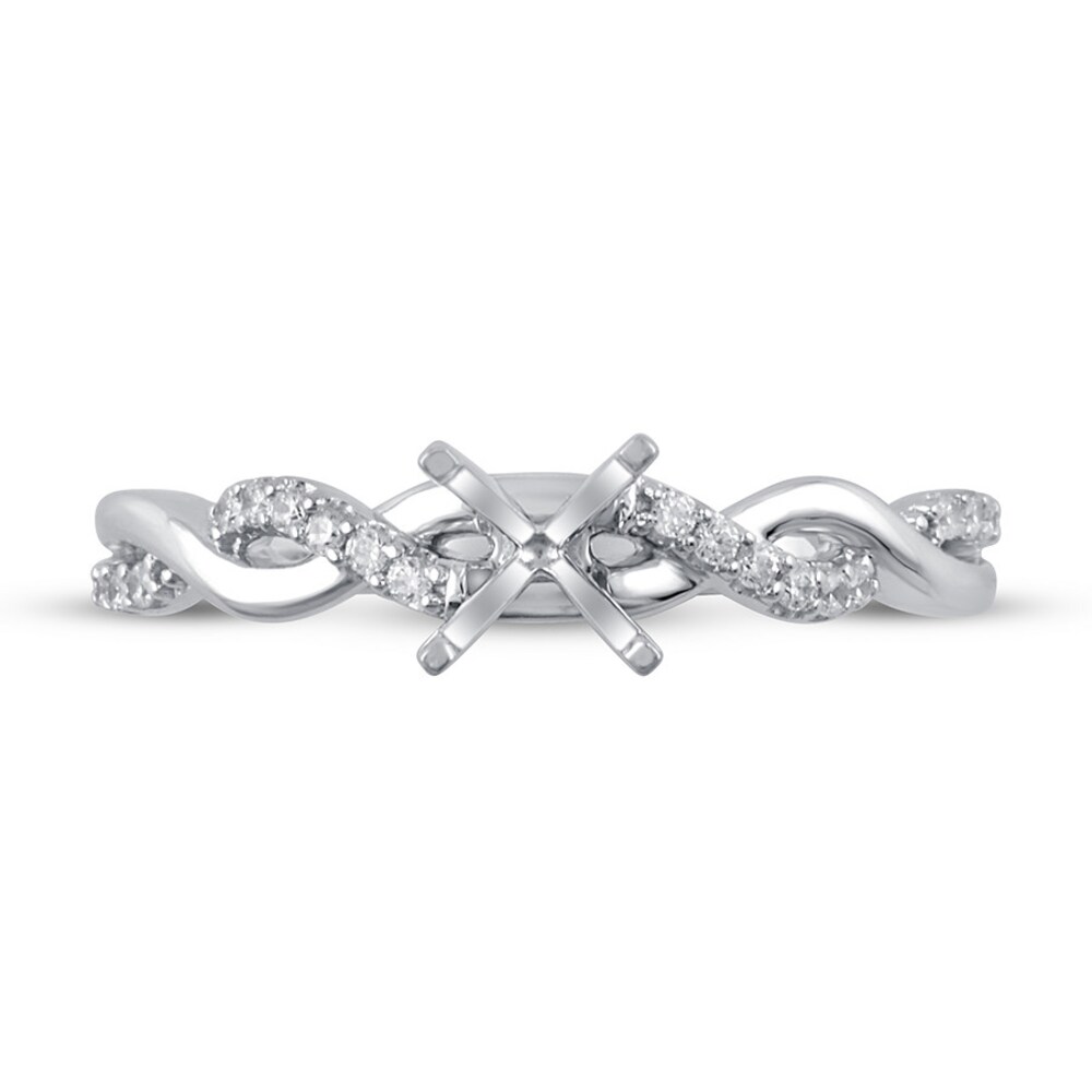 Diamond Ring Setting 1/8 ct tw Round-cut Platinum xD0T1BLX Diamond Ring Setting 1/8 ct tw Round-cut Platinum xD0T1BLX