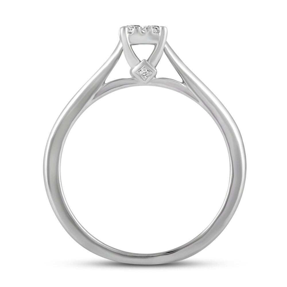 Diamond Engagement Ring 1/5 ct tw Round 14K White Gold xVXLyyw6 Diamond Engagement Ring 1/5 ct tw Round 14K White Gold xVXLyyw6