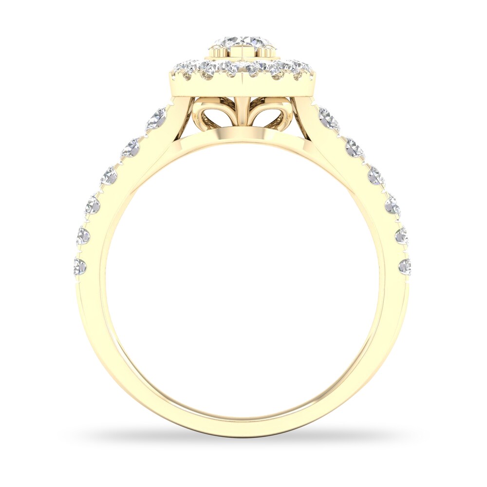 Diamond Ring 1 ct tw Round-cut 14K Yellow Gold xVhLr8kO