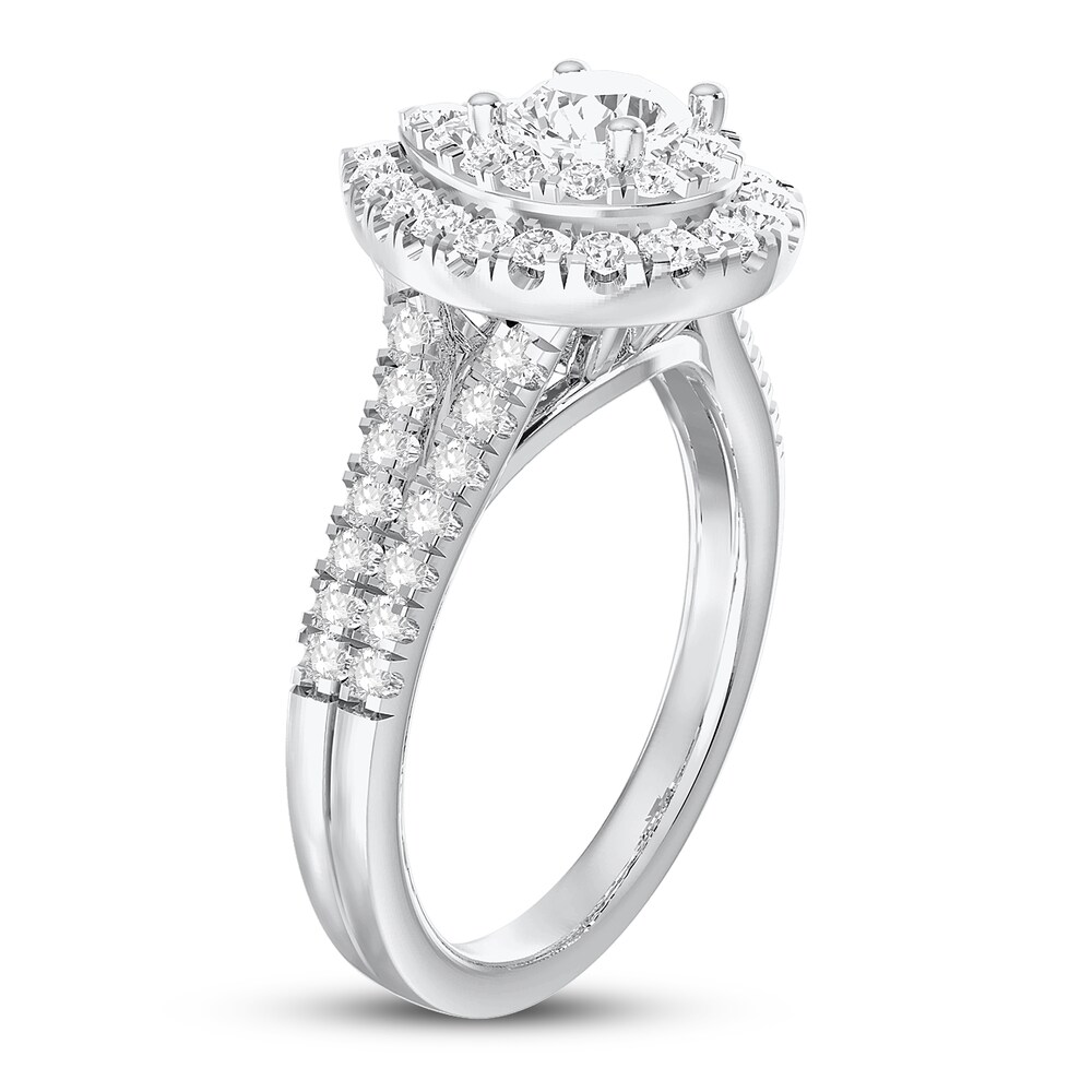 Diamond Engagement Ring 1-1/8 ct tw Round 14K White Gold xcBMNO2r Diamond Engagement Ring 1-1/8 ct tw Round 14K White Gold xcBMNO2r