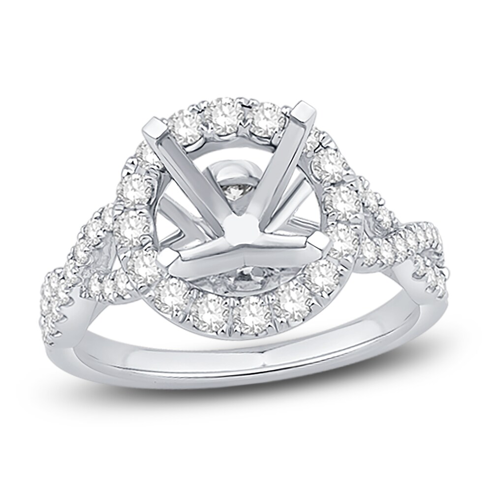 Engagement Ring 7/8 ct tw Round 14K White Gold xfcuaCrE Engagement Ring 7/8 ct tw Round 14K White Gold xfcuaCrE