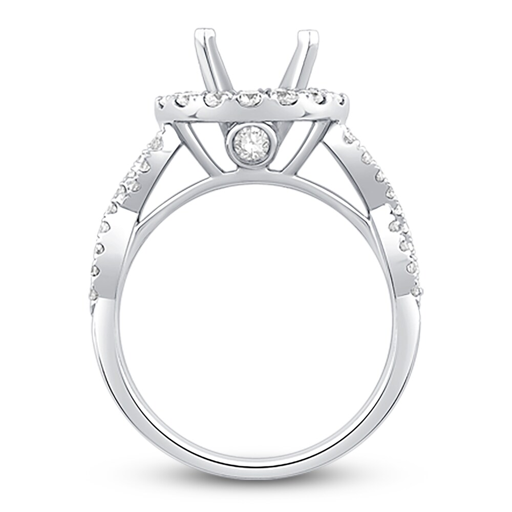 Engagement Ring 7/8 ct tw Round 14K White Gold xfcuaCrE