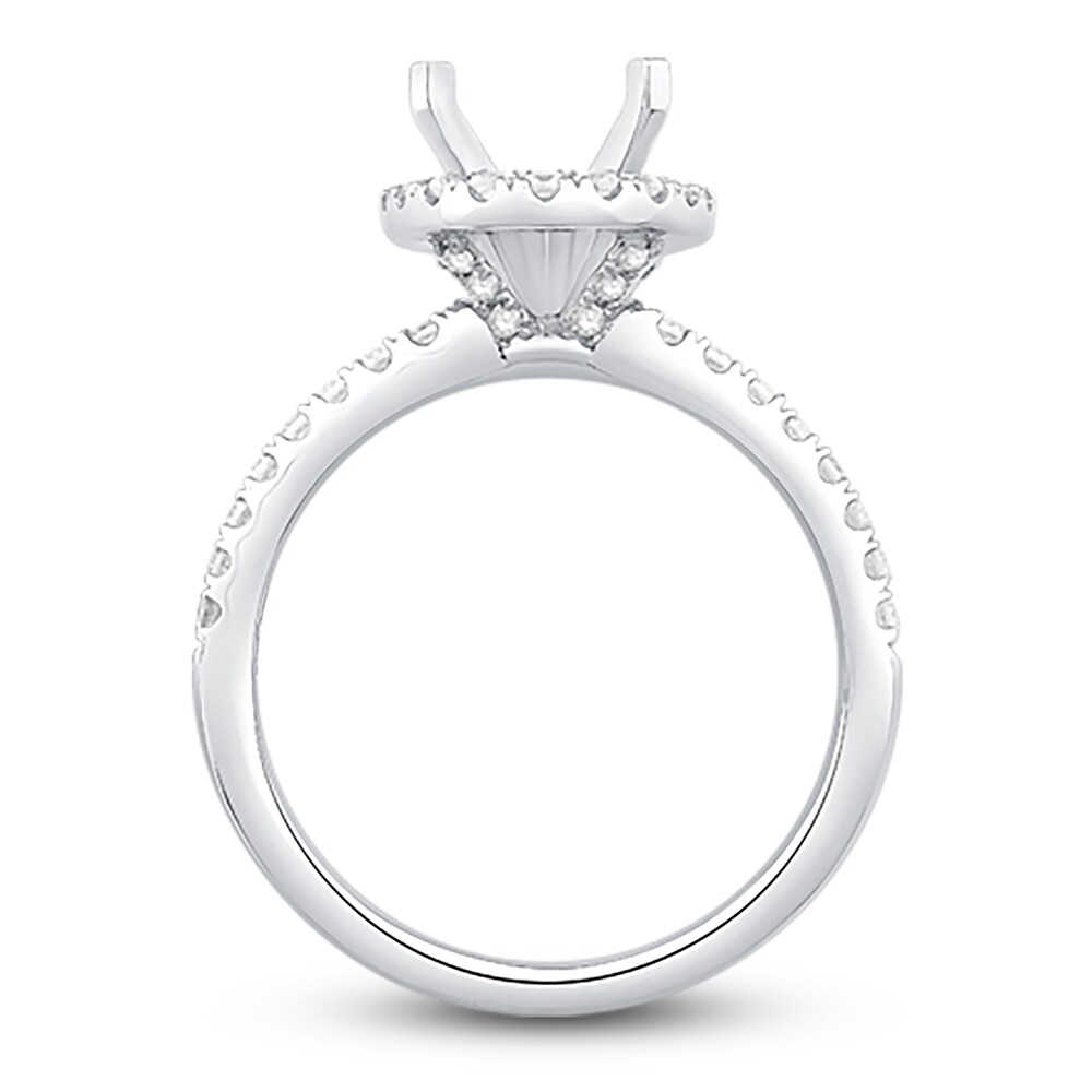 Engagement Ring 1/2 ct tw Oval/Round 14K White Gold xiATJkIx Engagement Ring 1/2 ct tw Oval/Round 14K White Gold xiATJkIx