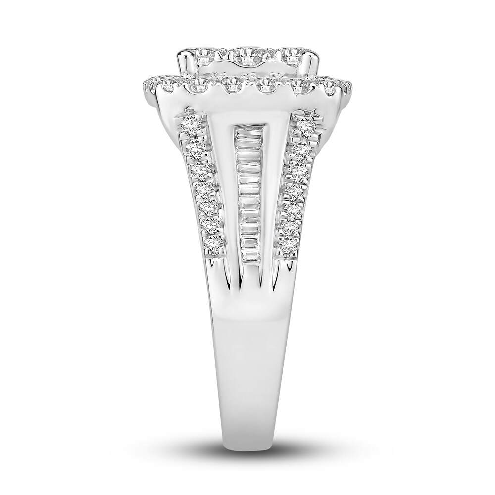 Diamond Ring 2 ct tw Round/Baguette 14K White Gold xjOF9seA Diamond Ring 2 ct tw Round/Baguette 14K White Gold xjOF9seA