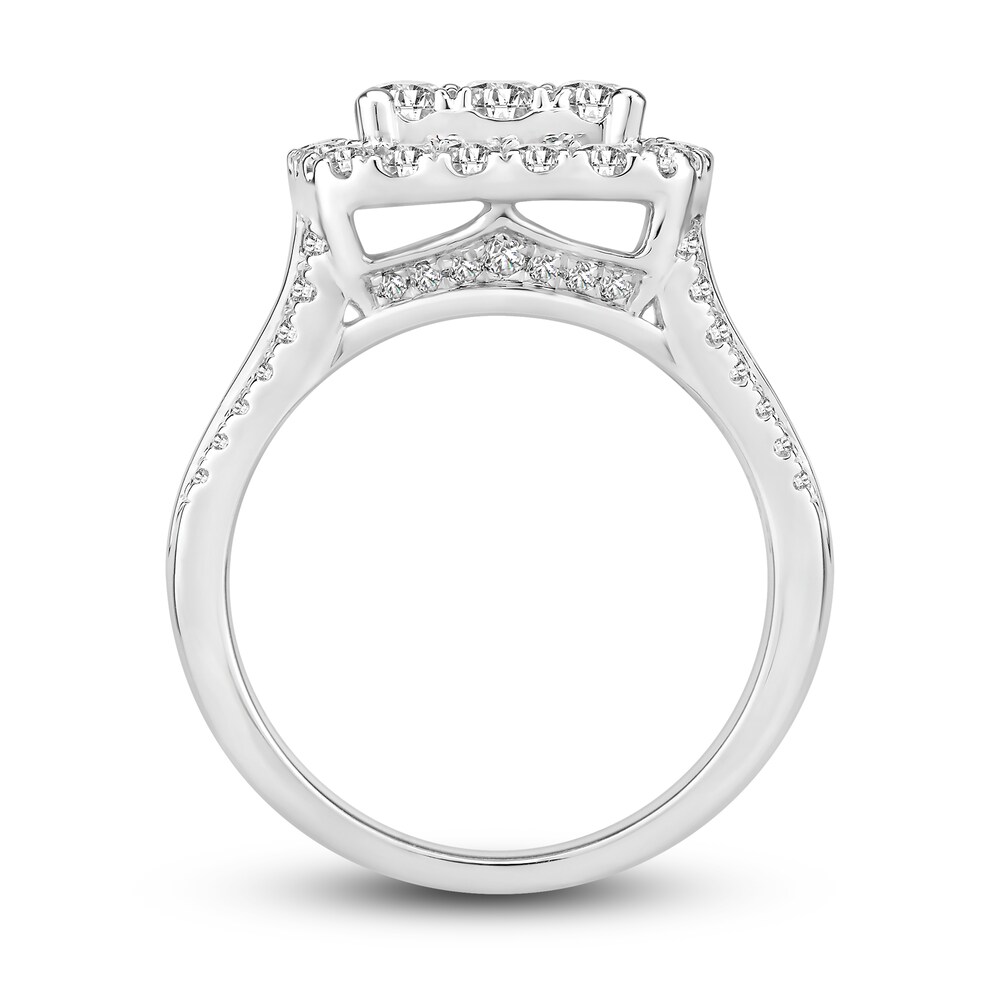 Diamond Ring 2 ct tw Round/Baguette 14K White Gold xjOF9seA Diamond Ring 2 ct tw Round/Baguette 14K White Gold xjOF9seA