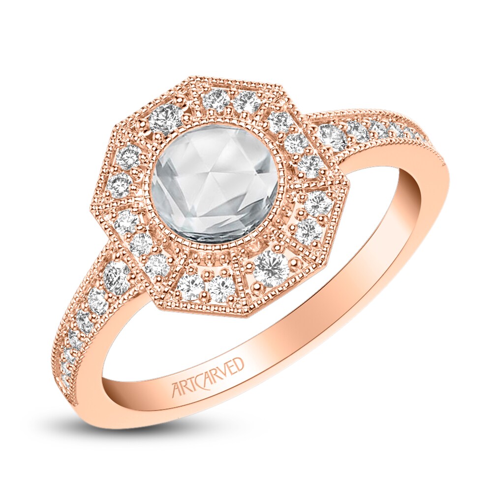 ArtCarved Rose-Cut Diamond Engagement Ring 3/4 ct tw 14K Rose Gold xlwTl03w ArtCarved Rose-Cut Diamond Engagement Ring 3/4 ct tw 14K Rose Gold xlwTl03w
