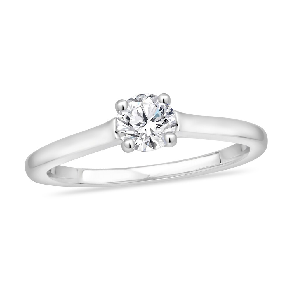 Diamond Solitaire Engagement Ring 1/2 ct tw Round-cut 14K White Gold (I2/I) xmbas8SG Diamond Solitaire Engagement Ring 1/2 ct tw Round-cut 14K White Gold (I2/I) xmbas8SG