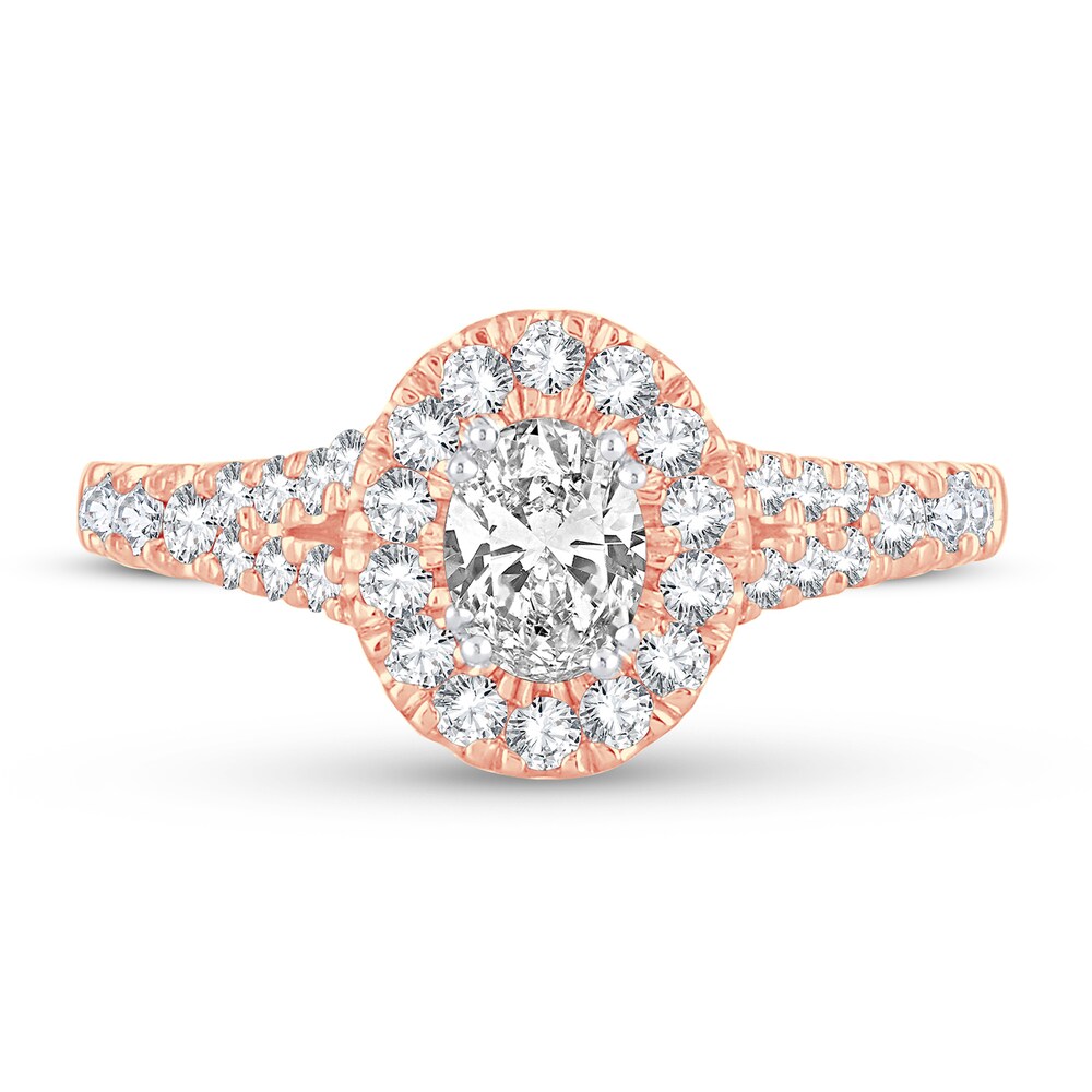 Diamond Ring 1-1/5 ct tw Oval 14K Rose Gold xnIvYrv0 Diamond Ring 1-1/5 ct tw Oval 14K Rose Gold xnIvYrv0