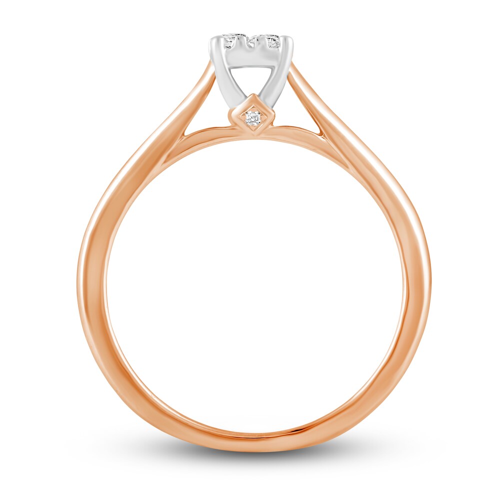 Diamond Engagement Ring 1/5 ct tw Round 14K Rose Gold y6CvKItU Diamond Engagement Ring 1/5 ct tw Round 14K Rose Gold y6CvKItU