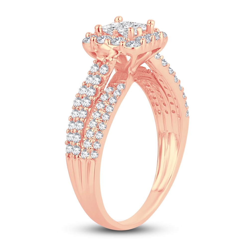 Diamond Ring 1 ct tw Round/Princess 14K Rose Gold yCBVgtk0 Diamond Ring 1 ct tw Round/Princess 14K Rose Gold yCBVgtk0