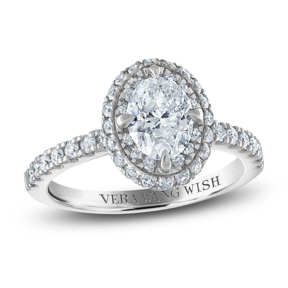 Vera Wang WISH Diamond Engagement Ring 2-3/8 ct tw Oval/ Round 18K White Gold yG4qgha3 Vera Wang WISH Diamond Engagement Ring 2-3/8 ct tw Oval/ Round 18K White Gold yG4qgha3