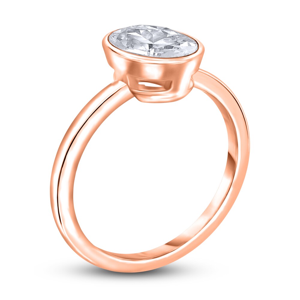 Diamond Solitaire Engagement Ring 2 ct tw Bezel-Set Oval 14K Rose Gold (I2/I) yPLARLjE Diamond Solitaire Engagement Ring 2 ct tw Bezel-Set Oval 14K Rose Gold (I2/I) yPLARLjE
