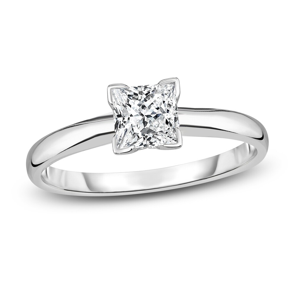 Diamond Solitaire Engagement Ring 3/8 ct tw Princess 14K White Gold (I2/I) yPSWObj6 Diamond Solitaire Engagement Ring 3/8 ct tw Princess 14K White Gold (I2/I) yPSWObj6