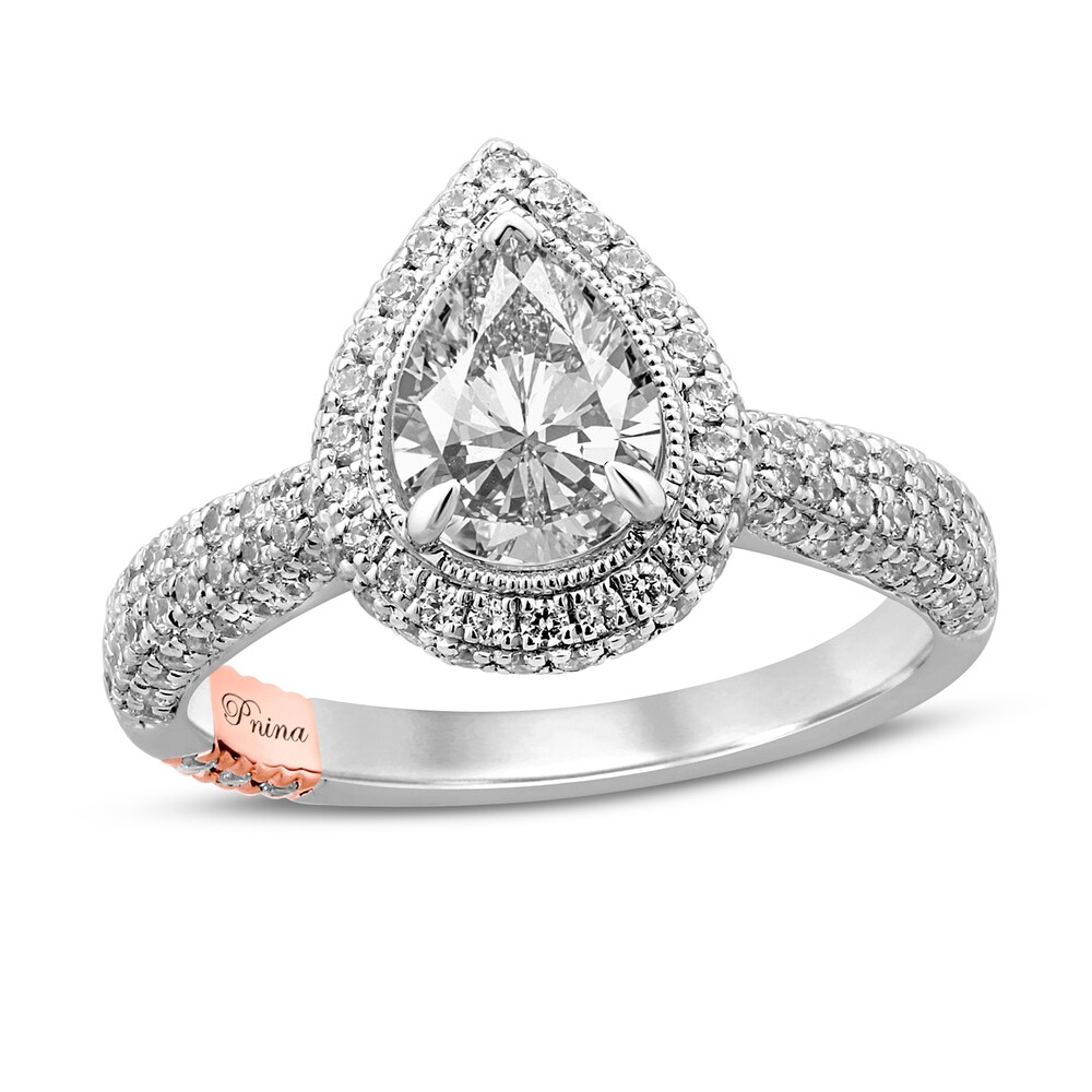 Pnina Tornai The Perfect Pair Diamond Engagement Ring 1-3/4 ct tw Pear-shaped/Round 14K White Gold yeruytJ8 Pnina Tornai The Perfect Pair Diamond Engagement Ring 1-3/4 ct tw Pear-shaped/Round 14K White Gold yeruytJ8