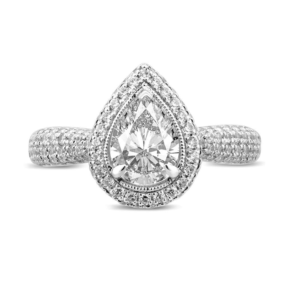 Pnina Tornai The Perfect Pair Diamond Engagement Ring 1-3/4 ct tw Pear-shaped/Round 14K White Gold yeruytJ8 Pnina Tornai The Perfect Pair Diamond Engagement Ring 1-3/4 ct tw Pear-shaped/Round 14K White Gold yeruytJ8