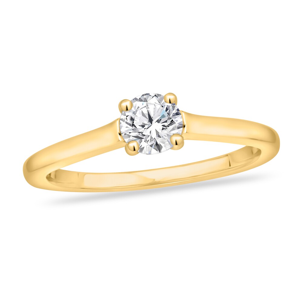 Diamond Solitaire Engagement Ring 1/2 ct tw Round-cut 14K Yellow Gold (I2/I) yhBKxnDM Diamond Solitaire Engagement Ring 1/2 ct tw Round-cut 14K Yellow Gold (I2/I) yhBKxnDM