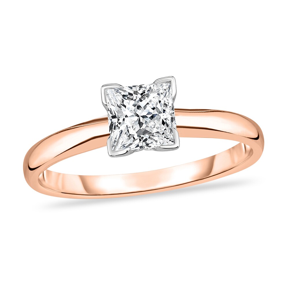 Diamond Solitaire Ring 1/2 ct tw Princess 14K Rose Gold (I1/I) ysbWQyPC Diamond Solitaire Ring 1/2 ct tw Princess 14K Rose Gold (I1/I) ysbWQyPC