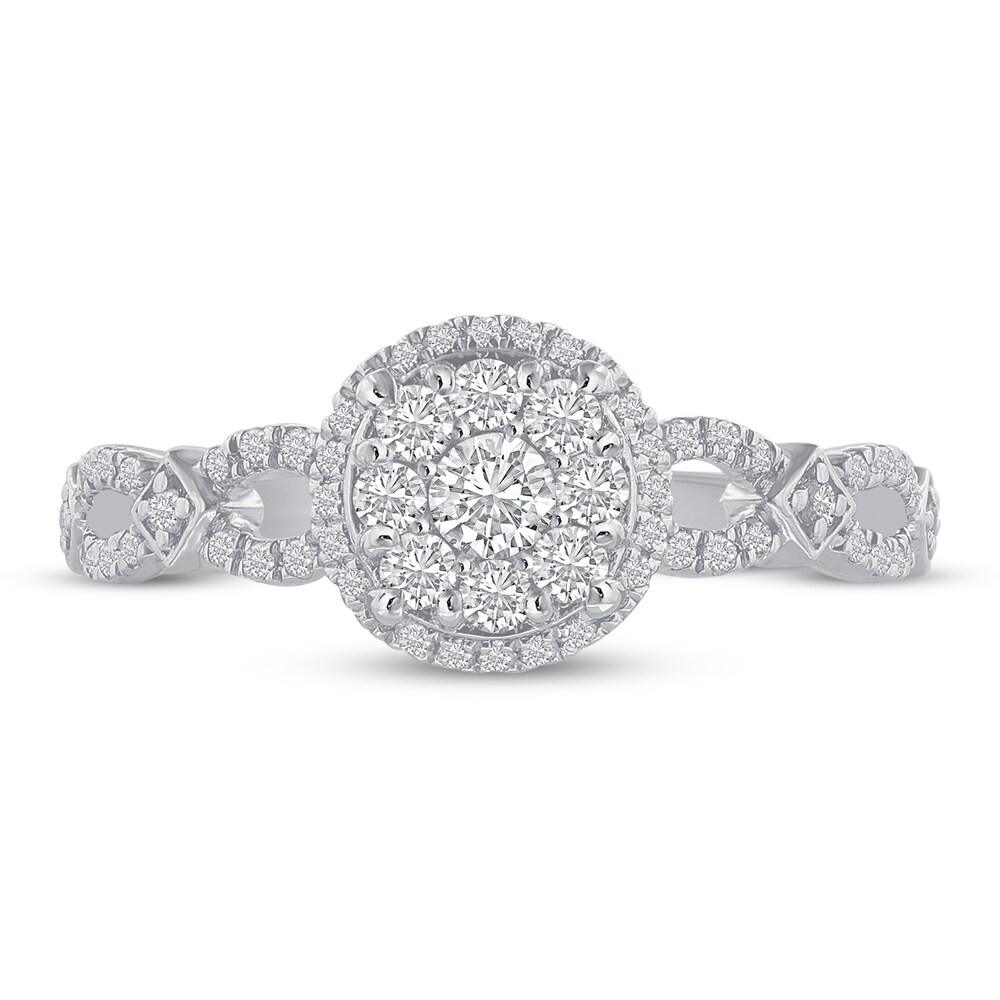 Diamond Engagement Ring 1/2 ct tw Round 14K White Gold ywnAYlQv