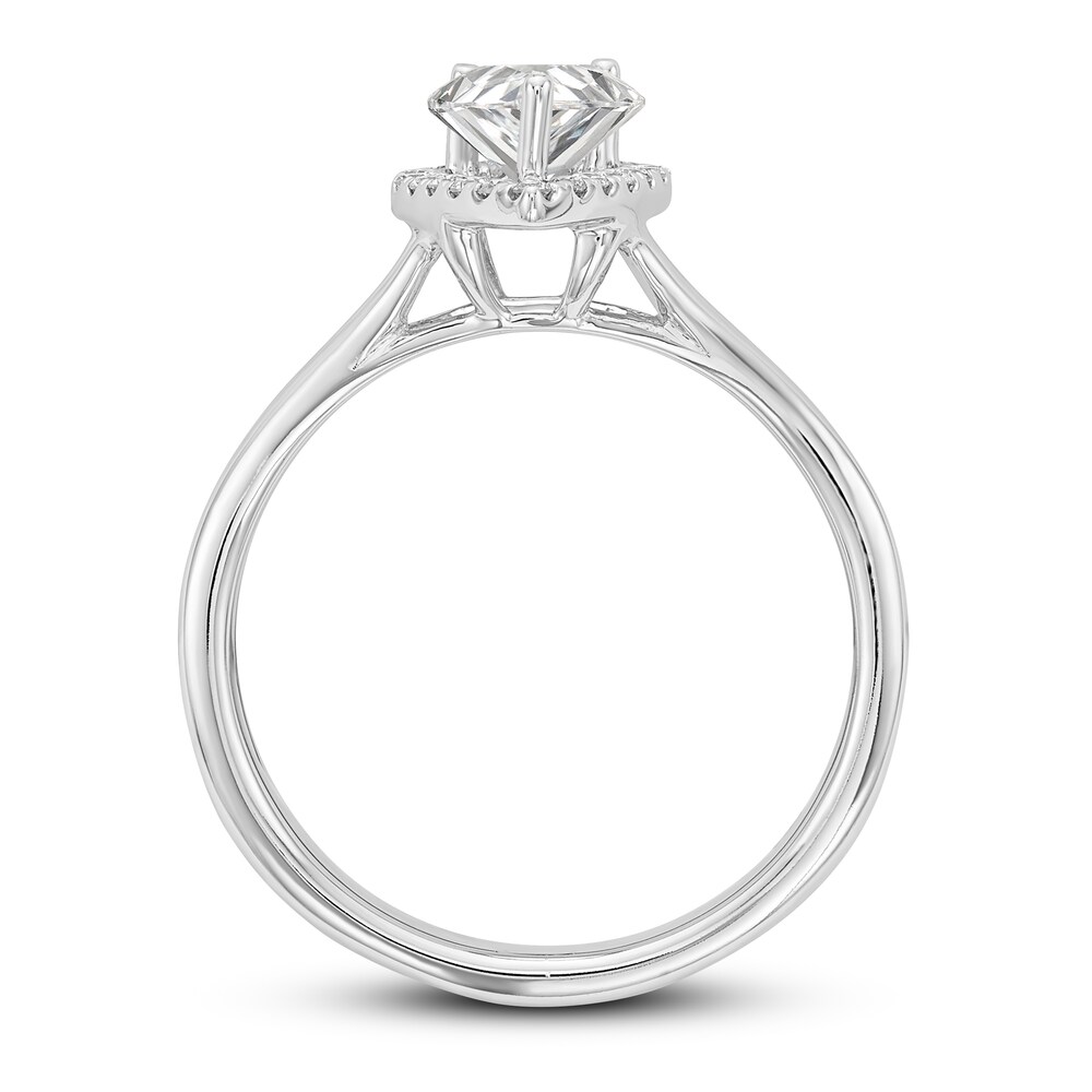 Diamond Halo Engagement Ring 7/8 ct tw Pear-shaped/Round 14K White Gold z2iqiCF6 Diamond Halo Engagement Ring 7/8 ct tw Pear-shaped/Round 14K White Gold z2iqiCF6