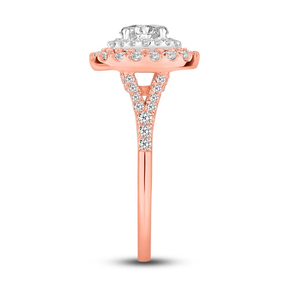 Diamond Engagement Ring 1-1/4 ct tw Round 14K Two-Tone Gold zB4YcEvr Diamond Engagement Ring 1-1/4 ct tw Round 14K Two-Tone Gold zB4YcEvr