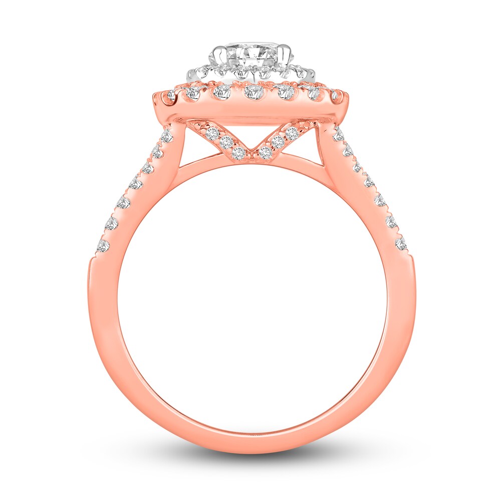 Diamond Engagement Ring 1-1/4 ct tw Round 14K Two-Tone Gold zB4YcEvr Diamond Engagement Ring 1-1/4 ct tw Round 14K Two-Tone Gold zB4YcEvr