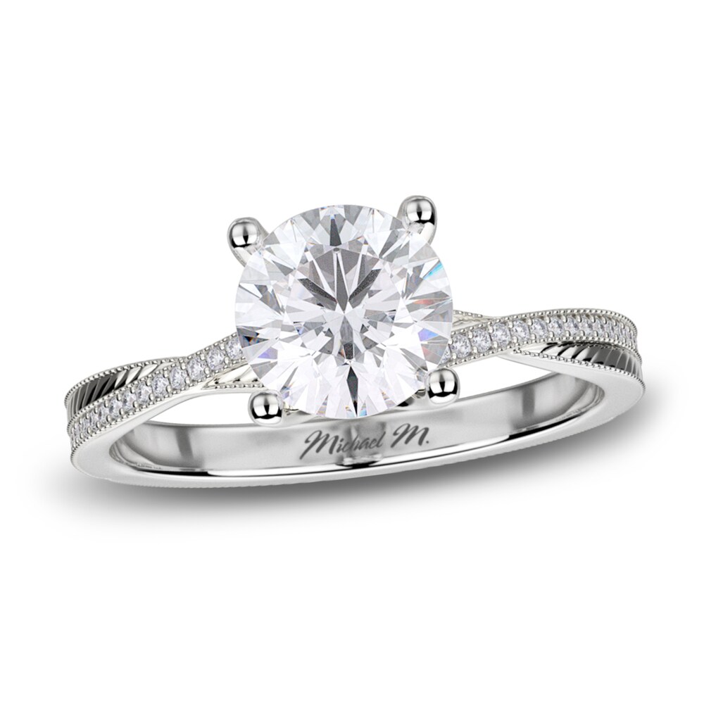 Michael M Diamond Ring Setting 1/15 ct tw Round 18K White Gold (Center diamond is sold separately) zCCkoQj9 Michael M Diamond Ring Setting 1/15 ct tw Round 18K White Gold (Center diamond is sold separately) zCCkoQj9