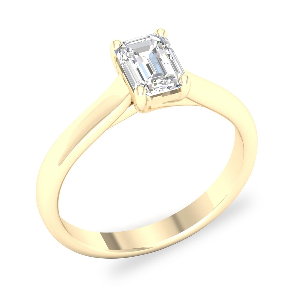 Diamond Solitaire Ring 1 ct tw Emerald-cut 14K Yellow Gold (SI2/I) zCEE8eJt Diamond Solitaire Ring 1 ct tw Emerald-cut 14K Yellow Gold (SI2/I) zCEE8eJt