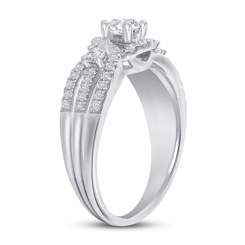 Diamond Engagement Ring 3/4 ct tw Round 14K White Gold zMGo49pt Diamond Engagement Ring 3/4 ct tw Round 14K White Gold zMGo49pt