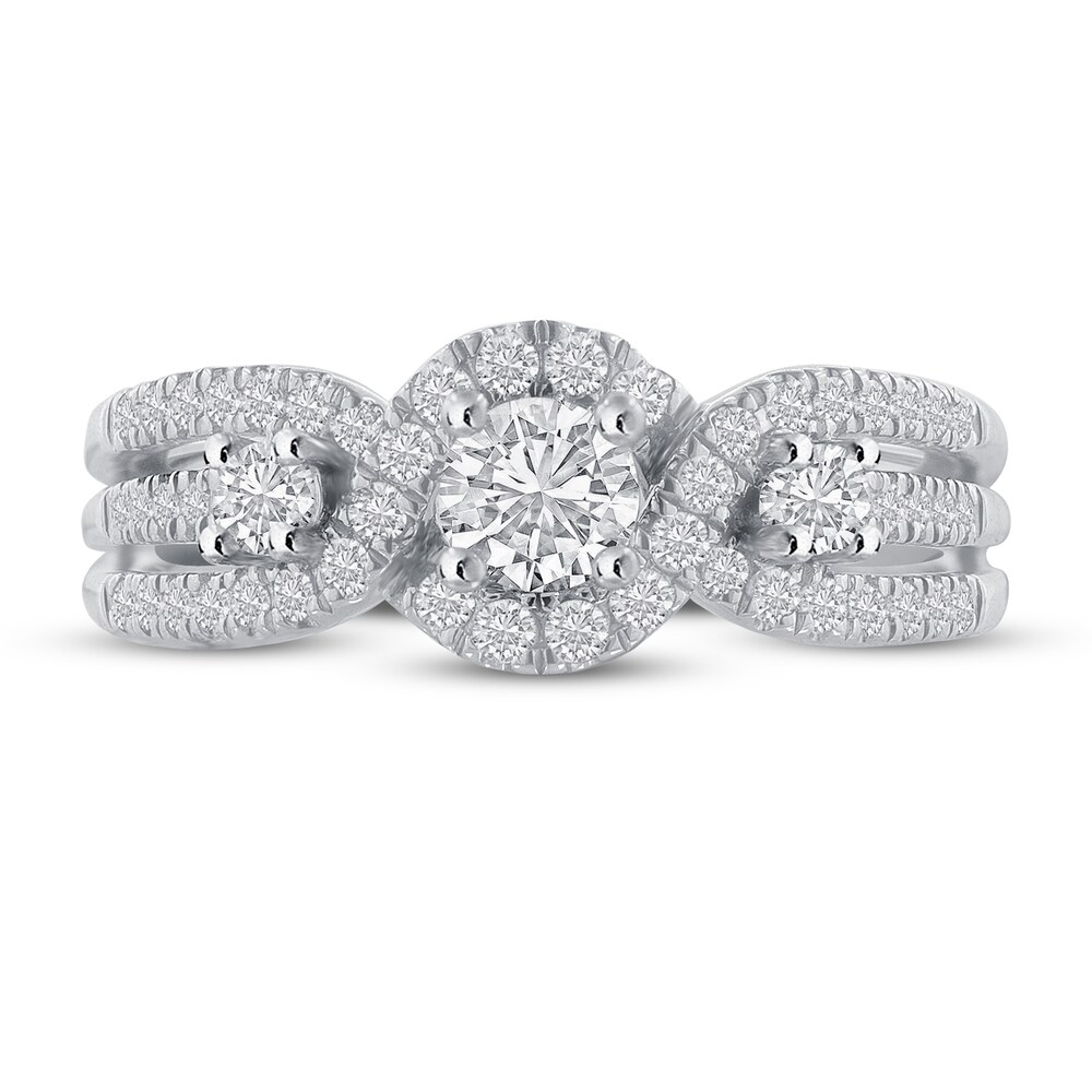 Diamond Engagement Ring 3/4 ct tw Round 14K White Gold zMGo49pt Diamond Engagement Ring 3/4 ct tw Round 14K White Gold zMGo49pt