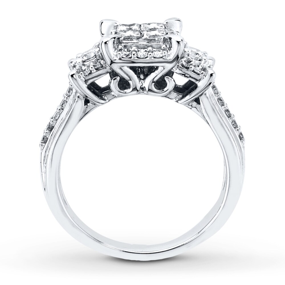 Diamond Engagement Ring 3/4 ct tw Princess-cut 14K White Gold zWvBNOzD Diamond Engagement Ring 3/4 ct tw Princess-cut 14K White Gold zWvBNOzD
