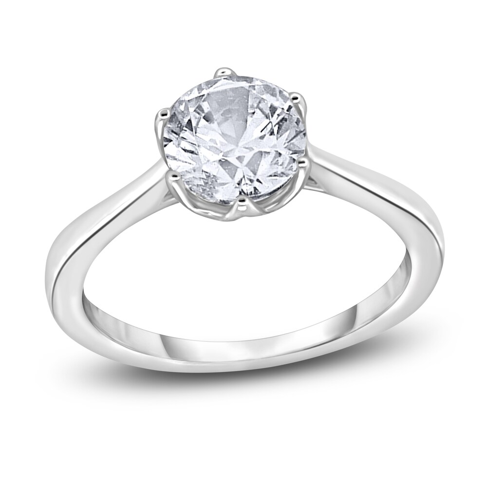 Diamond Cathedral Solitaire Engagement Ring 2 ct tw Round 14K White Gold (I2/I) zmJ9Xj7Y Diamond Cathedral Solitaire Engagement Ring 2 ct tw Round 14K White Gold (I2/I) zmJ9Xj7Y