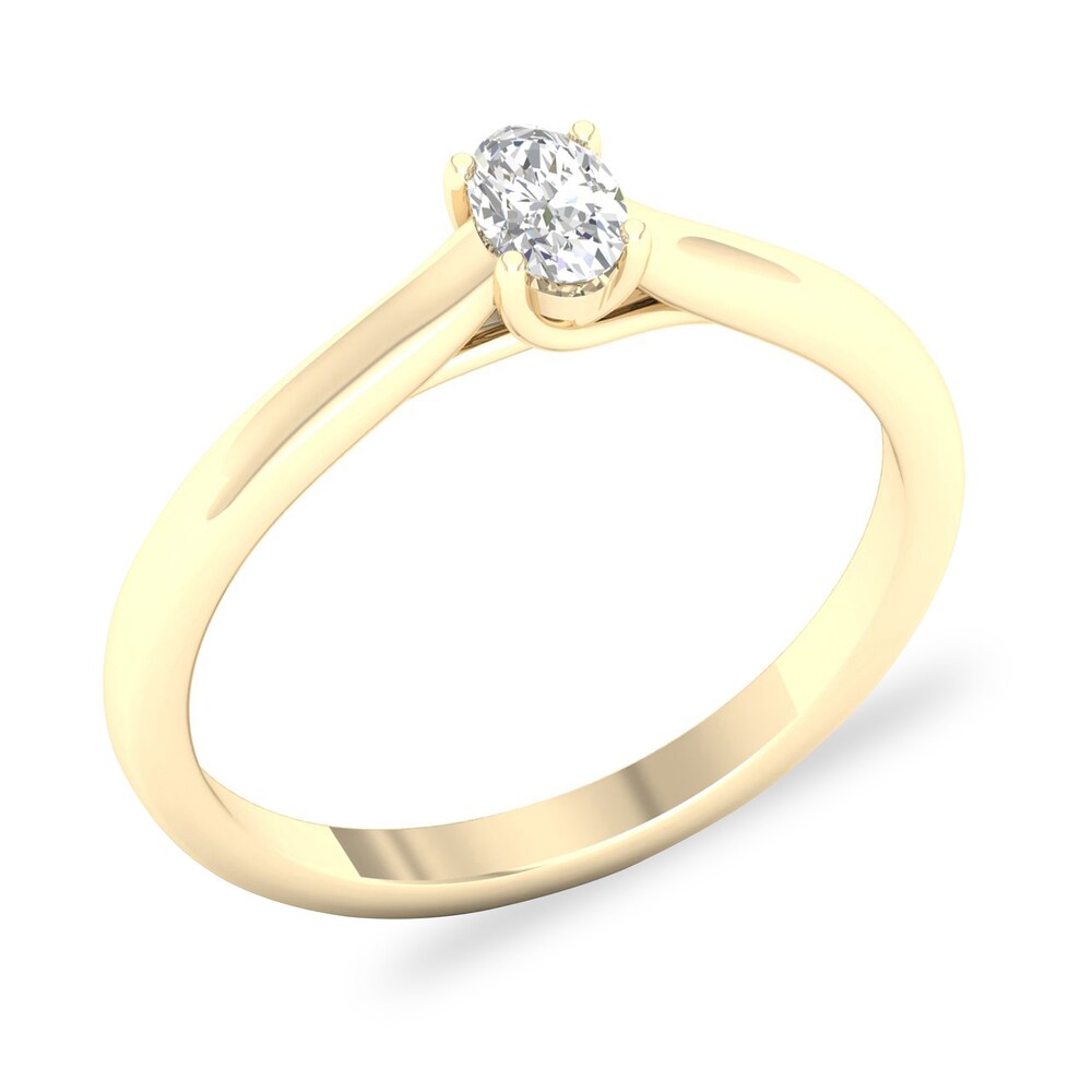 Diamond Solitaire Ring 1/4 ct tw Oval-cut 14K Yellow Gold (SI2/I) zyi9D9Ak Diamond Solitaire Ring 1/4 ct tw Oval-cut 14K Yellow Gold (SI2/I) zyi9D9Ak